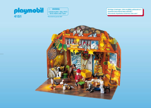 Bedienungsanleitung Playmobil set 4151 Christmas Adventskalender Weihnachtsfest der Tiere