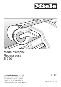 Mode d’emploi Miele B 990 Appareil à repasser