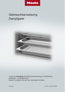 Bedienungsanleitung Miele DG 6010 Backofen