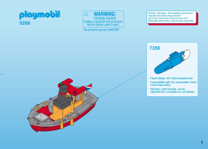 Manual Playmobil set 5206 Christmas Steamboat with sinterklaas