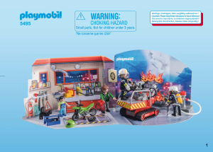 Manual Playmobil set 5495 Christmas Advent calendar fire rescue operation