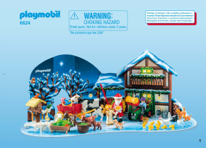 Handleiding Playmobil set 6624 Christmas Adventskalender kerst op de boerderij