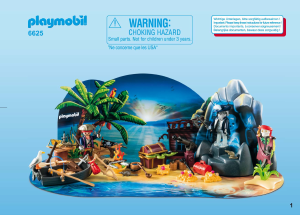 Manual Playmobil set 6625 Christmas Advent calendar secret pirate island