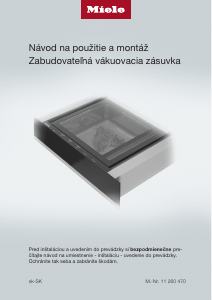 Návod Miele EVS 7010 Vákuovačka