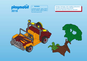 Manual de uso Playmobil set 3018 Jungle Jeep de exploradores