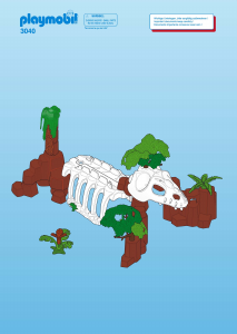 Mode d’emploi Playmobil set 3040 Jungle Cave squelette dinosaure