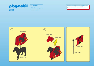 Manuale Playmobil set 3319 Knights Barone – Soldati drago rosso