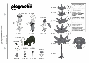 Manuale Playmobil set 3632 Knights Zingari con orso ballerino