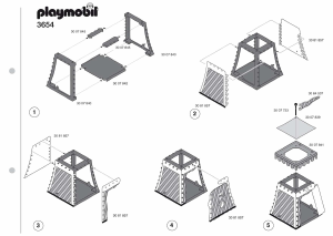 Manual Playmobil set 3654 Knights Tournament tent