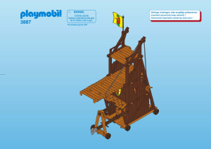 Manual Playmobil set 3887 Knights Siege tower