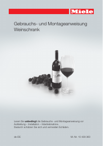 Bedienungsanleitung Miele KWT 6833 SG Weinklimaschrank