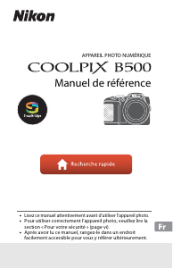 Mode d’emploi Nikon Coolpix B500 Appareil photo numérique