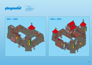 Handleiding Playmobil set 3888 Knights Verdedigers van het kasteel