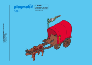 Manual Playmobil set 3891 Knights Ox cart knight