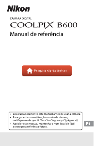 Manual Nikon Coolpix B600 Câmara digital