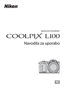 Priročnik Nikon Coolpix L100 Digitalni fotoaparat