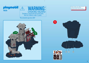 Manual Playmobil set 4835 Knights Great dragon castle