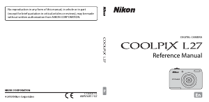 Manual Nikon Coolpix L27 Digital Camera