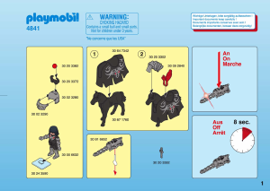 Manual de uso Playmobil set 4841 Knights Caballero dragón con lanza LED