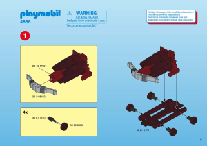 Handleiding Playmobil set 4868 Knights Zesvoudige ballista met valkenridders