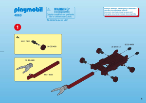 Manual Playmobil set 4869 Knights Falcon knights battering ram