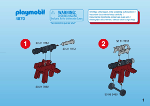 Manual de uso Playmobil set 4870 Knights Artillero de los caballeros del león