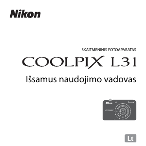 Vadovas Nikon Coolpix L31 Skaitmeninis fotoaparatas