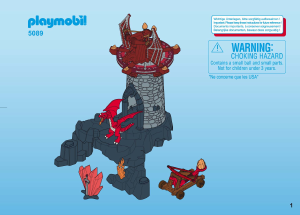 Manual Playmobil set 5089 Knights Dragon riders tower