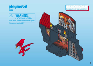Manuale Playmobil set 5420 Knights Cofanetto portatile grotta del drago