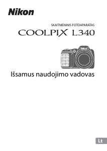 Vadovas Nikon Coolpix L340 Skaitmeninis fotoaparatas