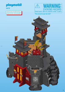 Manual Playmobil set 5479 Knights Large asian dragon castle