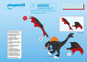 Manual de uso Playmobil set 5482 Knights Dragón gigante con fuego LED