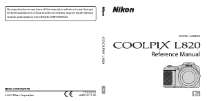 Manual Nikon Coolpix L820 Digital Camera