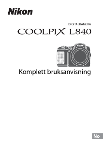 Bruksanvisning Nikon Coolpix L840 Digitalkamera
