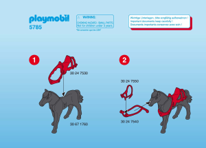 Manual de uso Playmobil set 5785 Knights Caballero lobo