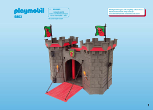 Manual Playmobil set 5803 Knights Take along castle