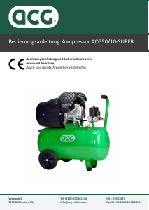 Bedienungsanleitung ACG ACG50/10-SUPER Kompressor