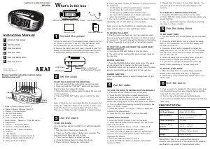 Manual Akai CE1500 Alarm Clock Radio