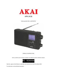 Manual Akai APR-2418 Radio