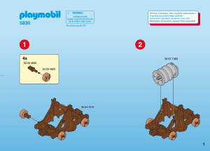 Manuale Playmobil set 5836 Knights Cavaliere verde con cannone