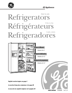 Manual GE TFX25PABEAA Fridge-Freezer