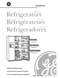 Mode d’emploi GE TFX20SASAWH Réfrigérateur combiné