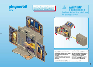 Manual Playmobil set 6156 Knights Treasure room