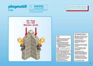 Manual de uso Playmobil set 6160 Knights Guardián del tesoro del rey