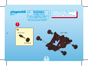 Manual Playmobil set 6217 Knights Falcon knight cannon