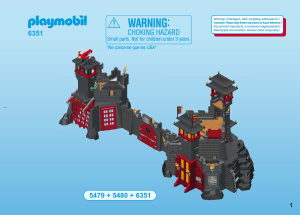 Manual Playmobil set 6351 Knights Wall extension