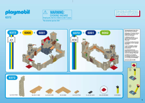 Brugsanvisning Playmobil set 6372 Knights Murforbindelse til kongeborg og falkeridderborg