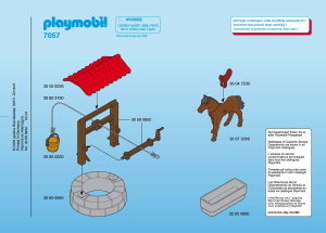 Manuale Playmobil set 7057 Knights Pozzo e cavallo