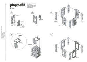 Manual de uso Playmobil set 7144 Knights Torre castillo