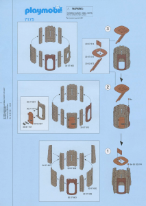 Manual Playmobil set 7175 Knights Large round tower